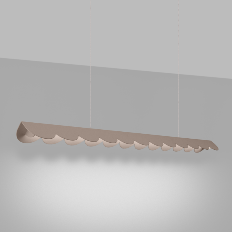 Taupe lampa wisząca LED Biscuit 131 z panelem 4000K | THORO