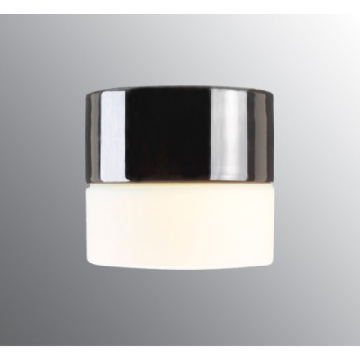 Ifö Electric Aton Giza Black Porcelain Ceiling and Wall Light IP44 with Frosted Glass Shade