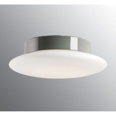 Grey Ceiling and Wall Light Aton Cairo Medium LED 12 W 2700 K 1300 lm Porcelain Light IP44 with Opal Glass Shade Ifö Electric
