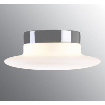 Szara lampa sufitowa, ścienna Cairo Large LED 12W 3000K 1350lm porcelanowa oprawa IP44 z mlecznym kloszem Ifö Electric