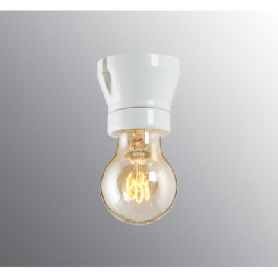 White 6.5 cm Lamp Holder E27, max. 75 W, IP20 Ifö Electric