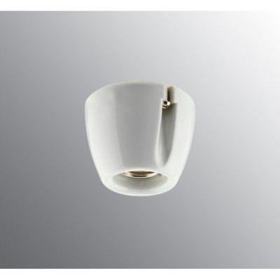 Biała lampa sufitowa, ścienna E27, porcelanowa oprawa IP20 Ifö Electric