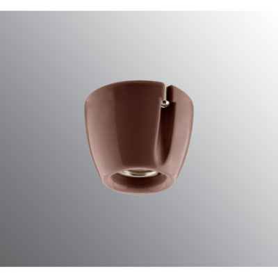 Brązowa lampa sufitowa, ścienna E27, porcelanowa oprawa IP20 Ifö Electric