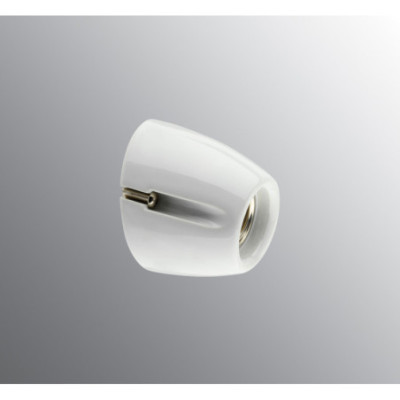 Biała lampa ścienna E27, porcelanowa oprawa IP20 Ifö Electric