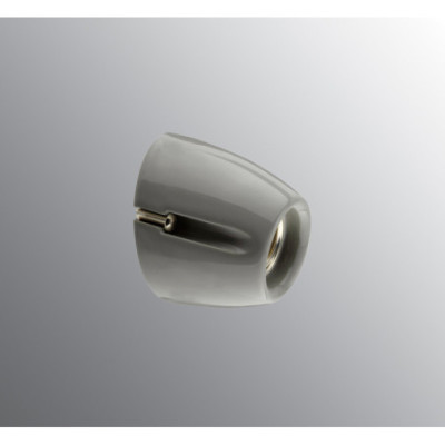 Szara lampa ścienna E27, porcelanowa oprawa IP20 Ifö Electric