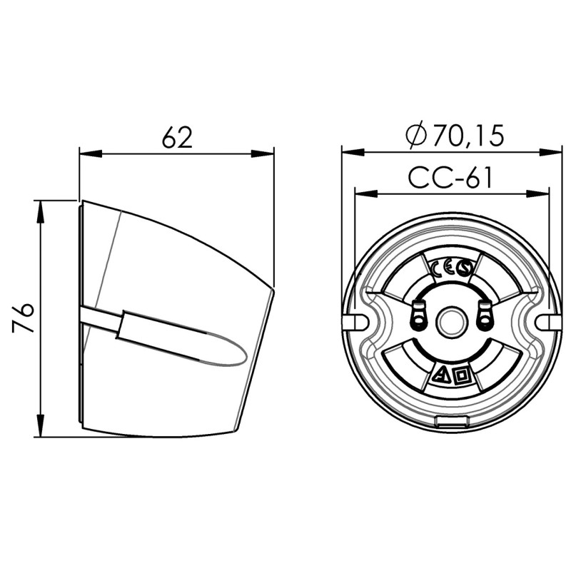 Czarna lampa ścienna E27, porcelanowa oprawa IP20 Ifö Electric