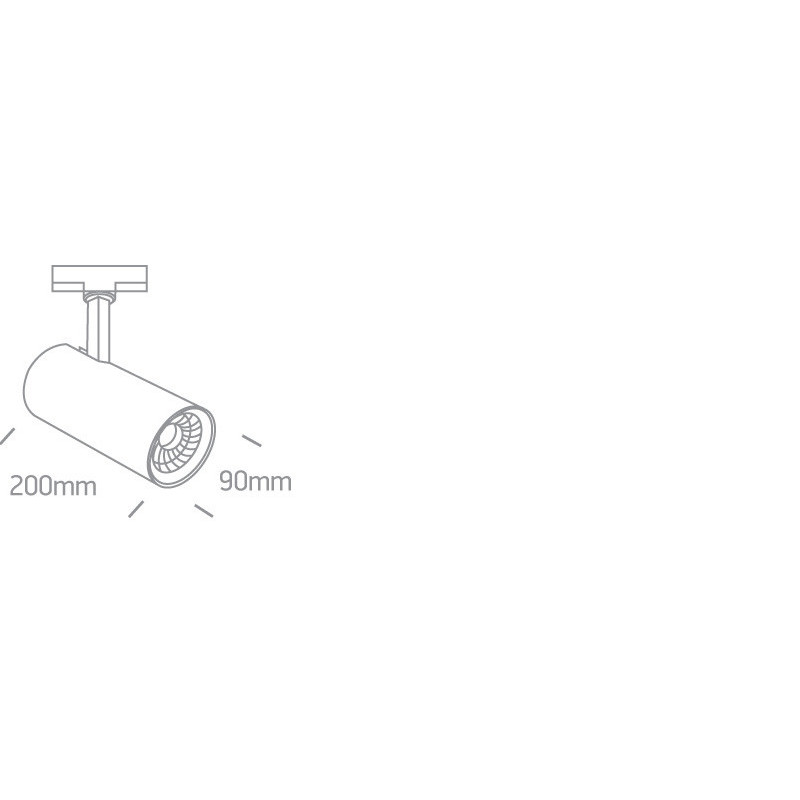 Make Your Light REO Black LED 3000 K 30 W 2700 lm Track Spotlight