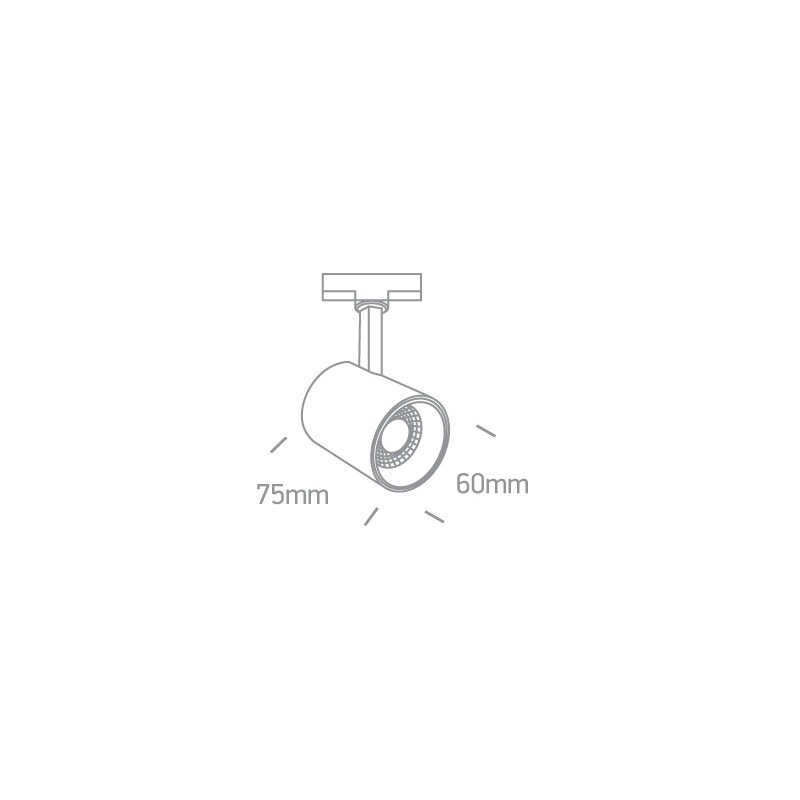 Make Your Light KAMI Black LED 3000 K 8 W 650 lm Track Spotlight