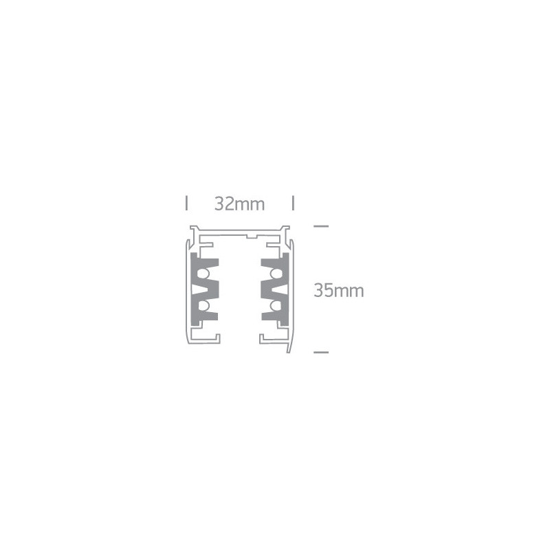 Make Your Light White 1 m 3-Phase Track Rail