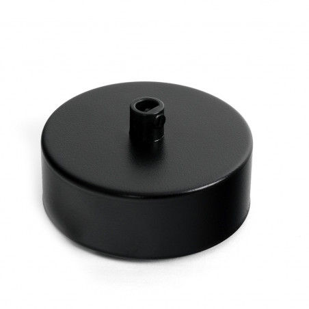 Metal ceiling cup lacquered in black structural - one cable