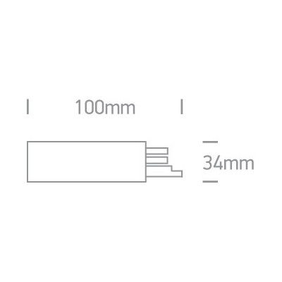 Make Your Light White Powered Left Starter Track Connector