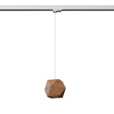 Make Your Light WOODY Natural Wood GU10 Track Pendant Light