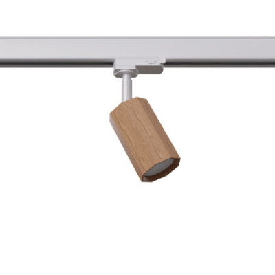 Make Your Light ZEKE Oak GU10 Track Spotlight