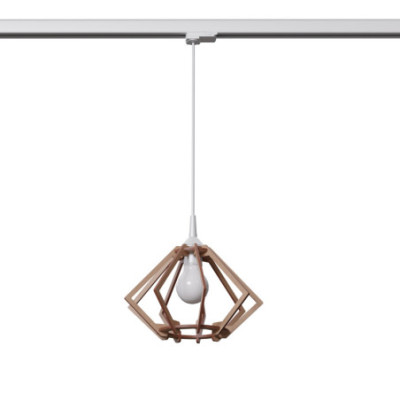 Make Your Light POMPELMO Natural Wood E27 Track Pendant Light