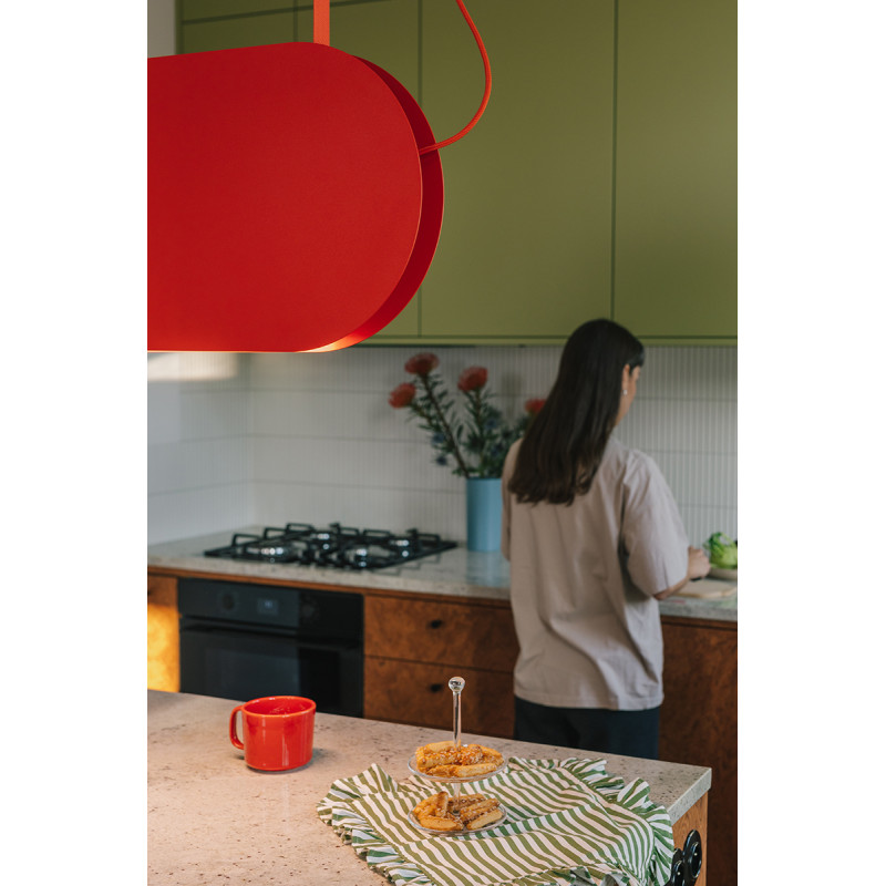 MALUMI A burgundy pendant lamp with integrated LED panel 4000K UMMO