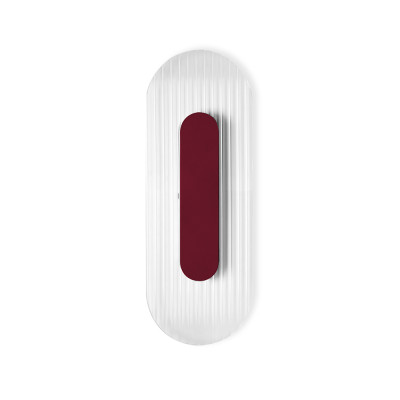 Burgundy RIFLO W A wall lamp with a grooved lampshade 4000K UMMO