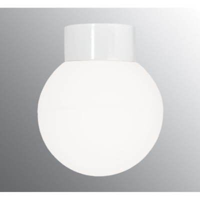 Ifö Electric Classic Globe 200 White E27 Max 60 W IP54 Matt Opal Glass Ceiling/Wall Light
