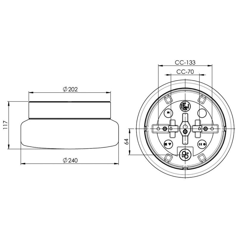 Ifö Electric Classic White E27 Max 75 W IP44 Opal Glass Ceiling/Wall Light