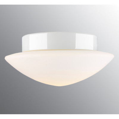Ifö Electric Contrast Solhem White E27 Max 75 W IP44 Matt Opal Glass Ceiling/Wall Light