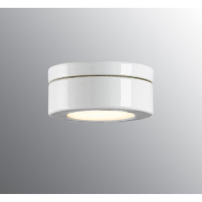 Biała lampa sufitowa Cool GX53 maks. 13W, porcelanowa oprawa IP23 Ifö Electric