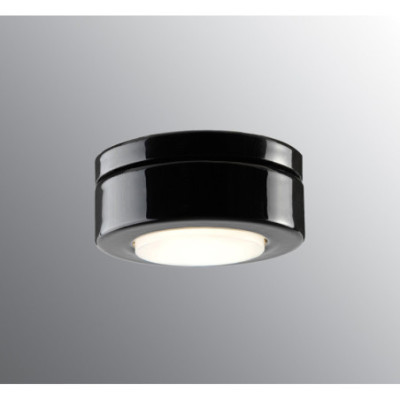 Czarna lampa sufitowa Cool GX53 maks. 13W, porcelanowa oprawa IP23 Ifö Electric