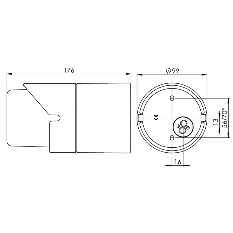 Ifö Electric Light On White E27 Max 60 W IP44 Opal Glass Wall Light