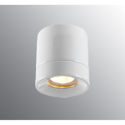 Biały spot Light On Downlight GU10, maks. 50W porcelanowa oprawa IP44 Ifö Electric