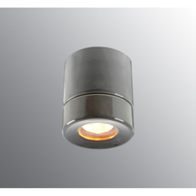 Szary spot Light On Downlight GU10, maks. 50W porcelanowa oprawa IP44 Ifö Electric