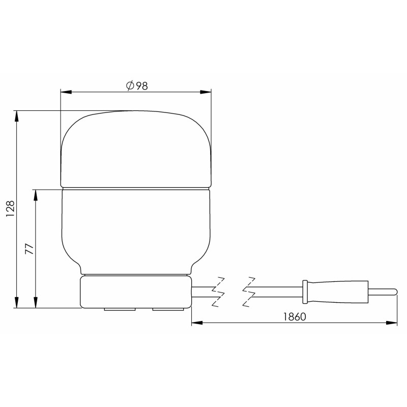 Czarna lampa stołowa Ohm Table 100/130 G9 maks.20W porcelanowa oprawa IP20 z mlecznym matowym kloszem Ifö Electric