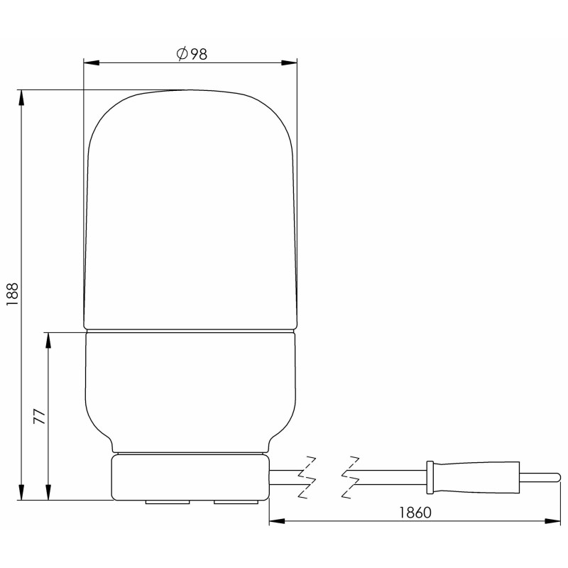 Ifö Electric Ohm Table 100/190 White E27 Max 40 W IP20 Clear Glass Table Lamp