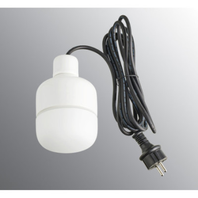 Ifö Electric Ohm 100/155 White G9 Max 20 W IP44 Matt Opal Glass 3 m Plug Pendant Light