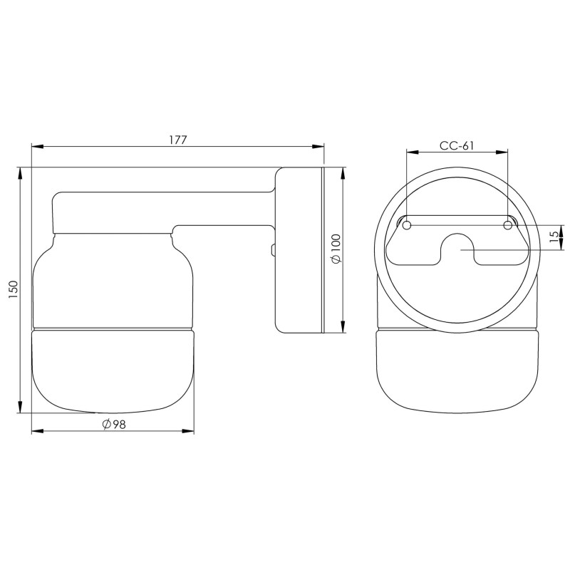 Ifö Electric Ohm Wall 100/150 Black G9 Max 20 W IP44 Matt Opal Glass Wall Light