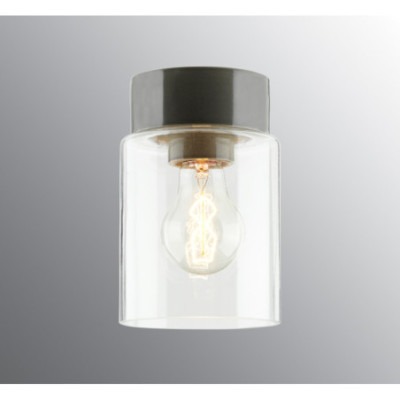 Ifö Electric Open Tina Grey E27 Max 75 W IP21 Clear Glass Ceiling Light