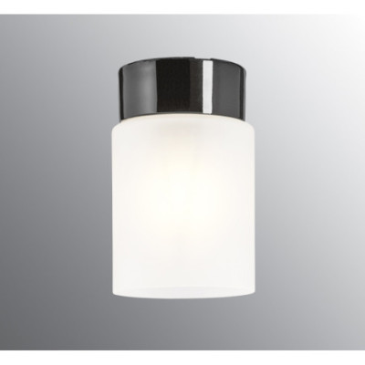 Ifö Electric Open Tina Black E27 Max 75 W IP21 Matt Opal Glass Ceiling Light