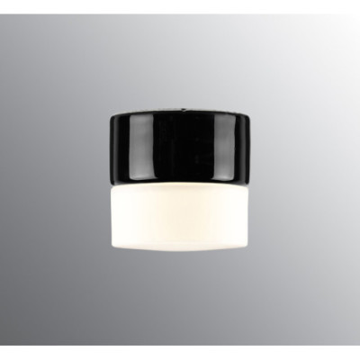 Ifö Electric Opus 100/100 Black G9 Max 25 W IP44 Matt Opal Glass Ceiling/Wall Light