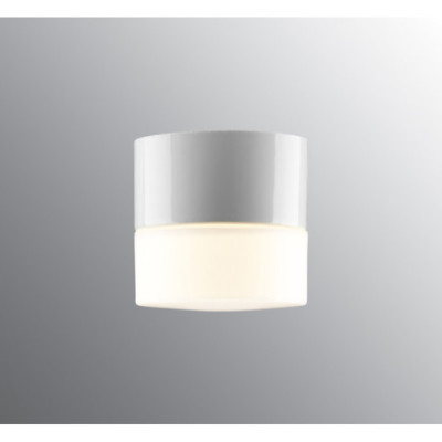 Ifö Electric Opus 100/100 White LED 4 W 3000 K 400 lm IP44 Matt Opal Glass Ceiling/Wall Light