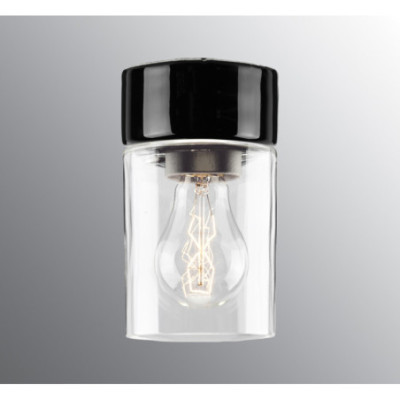 Ifö Electric Opus 100/175 Black E27 Max 75 W IP44 Clear Glass Ceiling/Wall Light