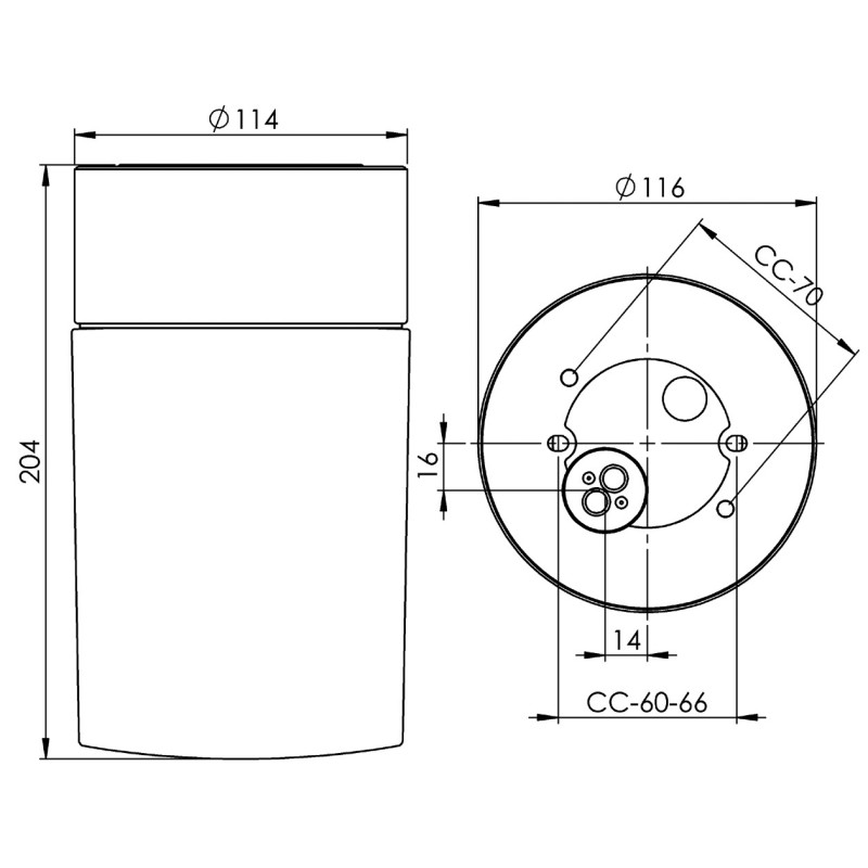 Ifö Electric Opus 120/200 White E27 Max 60 W IP54 Clear Glass Ceiling/Wall Light
