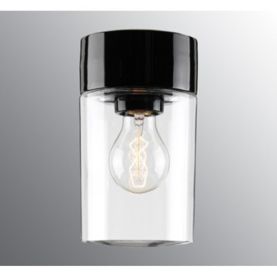 Ifö Electric Opus 120/200 Black E27 Max 60 W IP54 Clear Glass Ceiling/Wall Light
