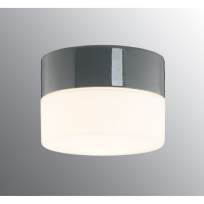 Ifö Electric Opus 140/100 Grey LED 10 W 3000 K 1000 lm IP44 Matt Opal Glass Ceiling/Wall Light