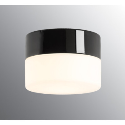Ifö Electric Opus 140/100 Black LED DALI 10 W 3000 K 1200 lm IP44 Matt Opal Glass Ceiling/Wall Light
