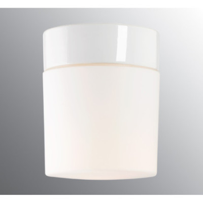 Biała lampa sufitowa, ścienna Opus 140/170 LED DALI  10W 3000K 1200lm porcelanowa IP44 z mlecznym matowym kloszem Ifö Electric