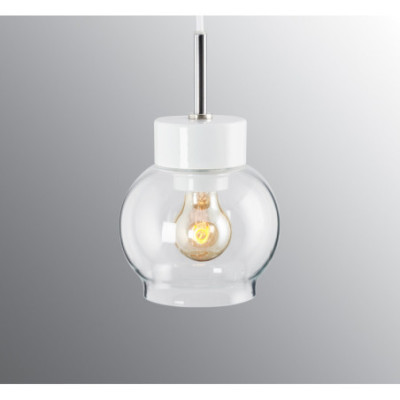 Ifö Electric Smycka Magda White E27 Max 15 W LED IP20 Clear Glass Pendant Light