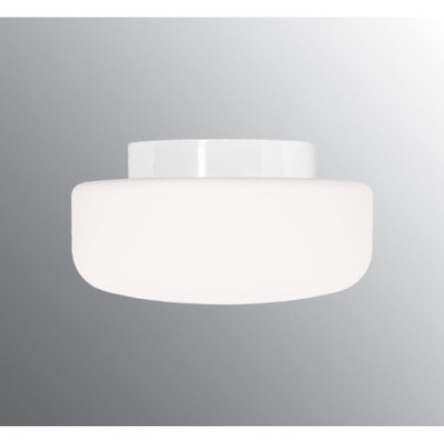 Biała lampa sufitowa, ścienna Solenne 320 LED 12W 3000K 1350lm porcelanowa oprawa IP44 z mlecznym matowym kloszem Ifö Electric