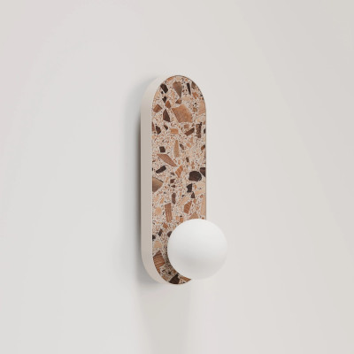 KASPA LEGRA Cream G9 Max 1 × 9 W LED IP44 Opal Glass Oval Wall Light