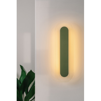 Burgundy RIFLO W B wall lamp with a grooved shade 3000K UMMO