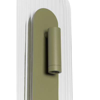 Burgundy wall lamp RIFLO W C with adjustable spot and fluted shade 3000K UMMO