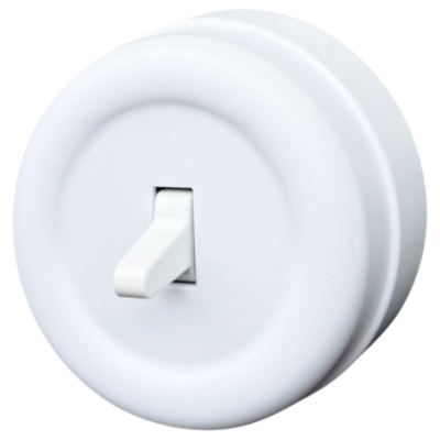 Alkri Loftica White Surface Single Two-Way Switch