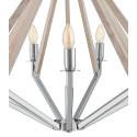 NEZ 9 Pendant Lamp Chandelier Chrome / Bleached Oak