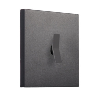 Metalowy podtynkowy pojedynczy, schodowy - czarny Togglica DEUCE Alkri